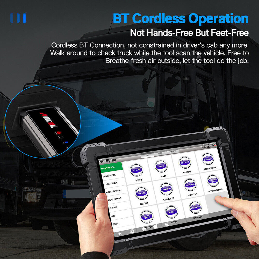 ANCEL X7 HD Heavy Duty Truck Diagnostic Scanner DPF Regen Tool OBD2 Code Reader