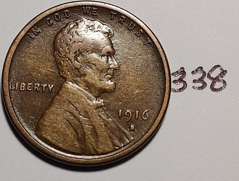 1916-S Lincoln Wheat Cent     #338