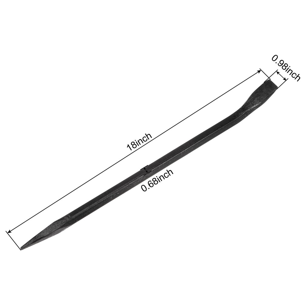 Hexagonal Connecting Bar 18'' Steel Crowbar for Prying and Aligning Chisel End