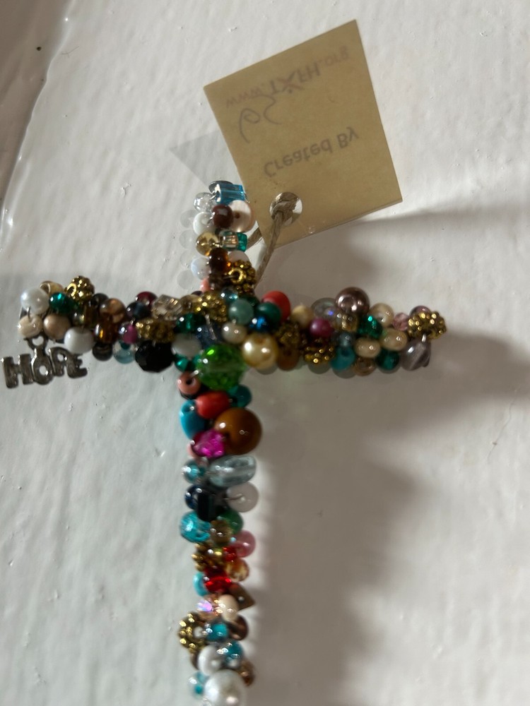 Medium Beaded Crosses Size 3.5x3 Multi-colors.