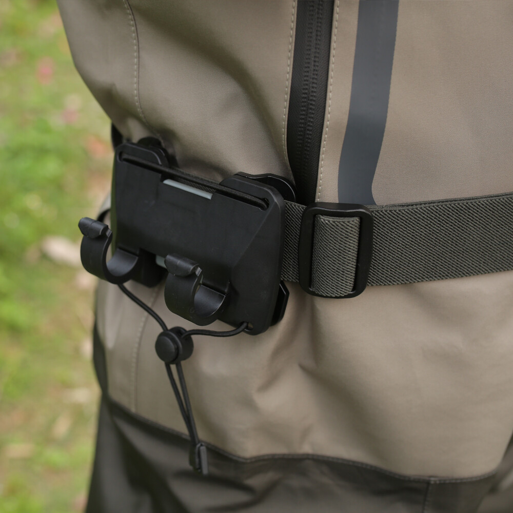 3rd Hand Fishing Clip Rod Holder Rotatable for Fly Fishing Bank Fishing Belt Wad