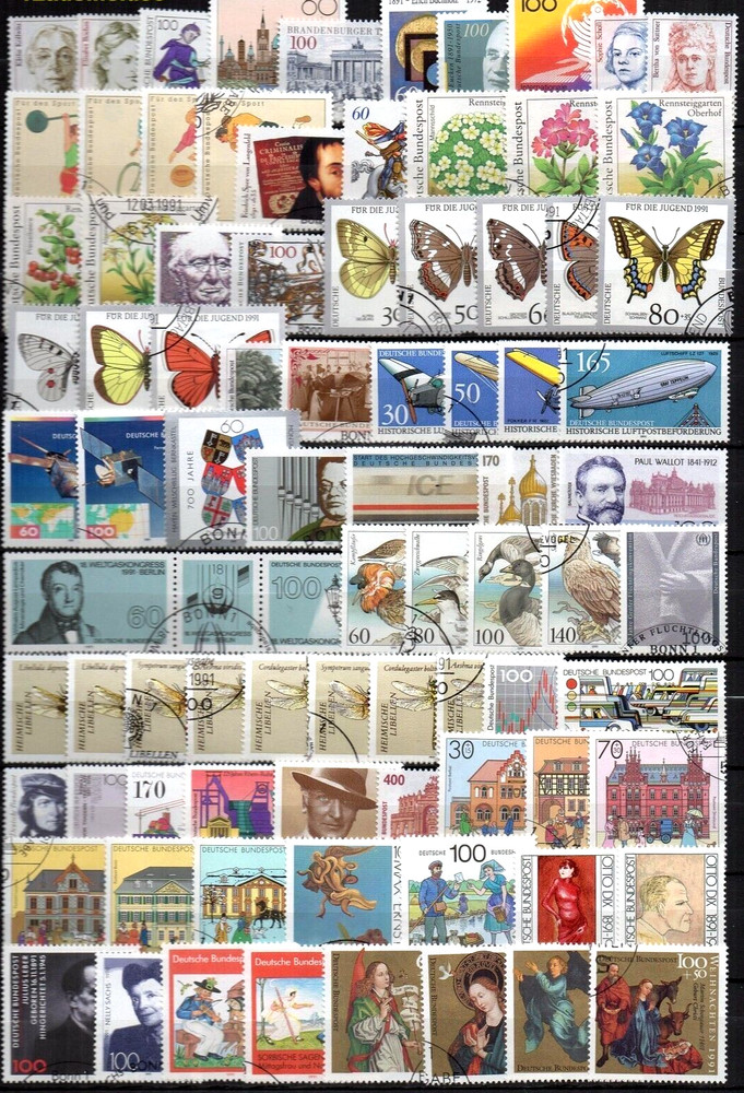 WEST GERMANY 1991 USED complete year set full genuine yearset
