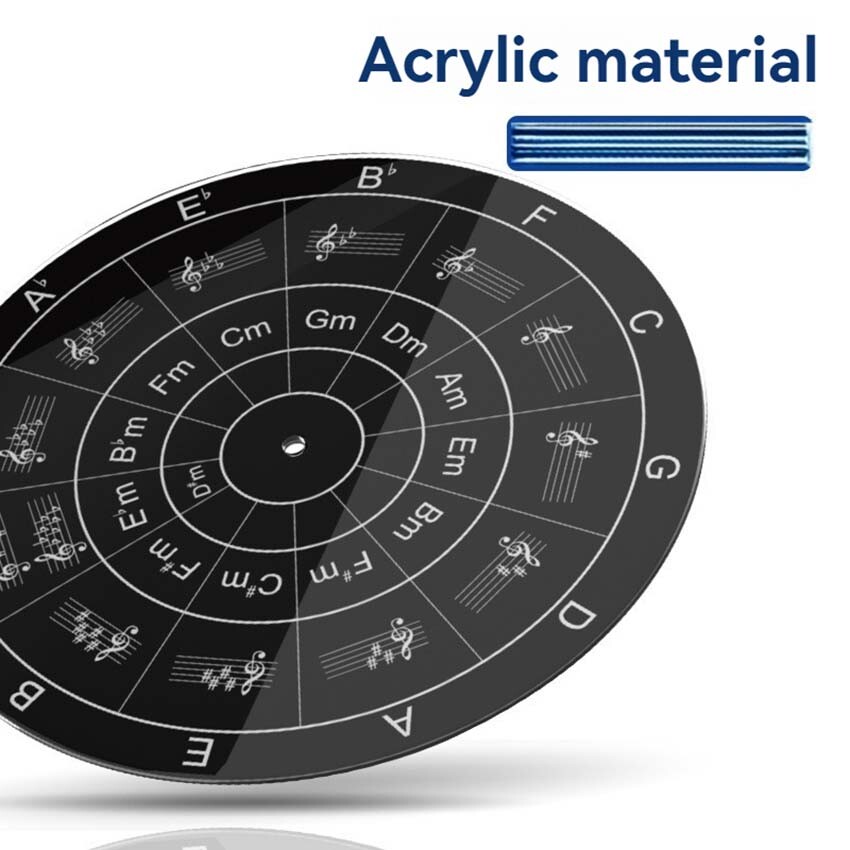 Vinyl Record Gasket Acrylic Five Degree Circle Pattern Music Elements