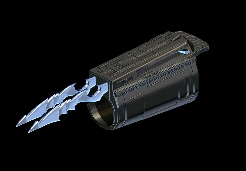 Predator Gauntlet Forearm Right removable blades scale 1;1 File for 3D Printer