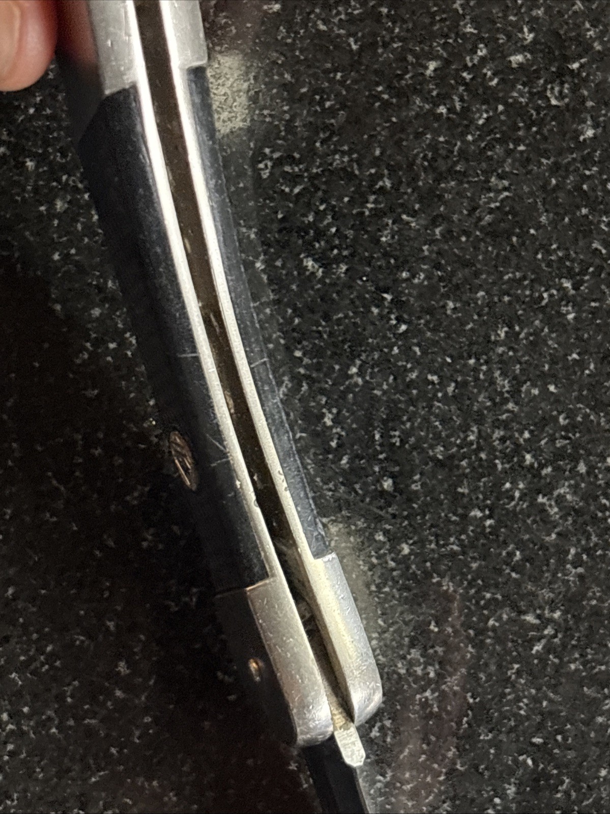 1978 Rare Puma 265 Seargent Germany Folding Knife Hatched Black FOR REPAIR