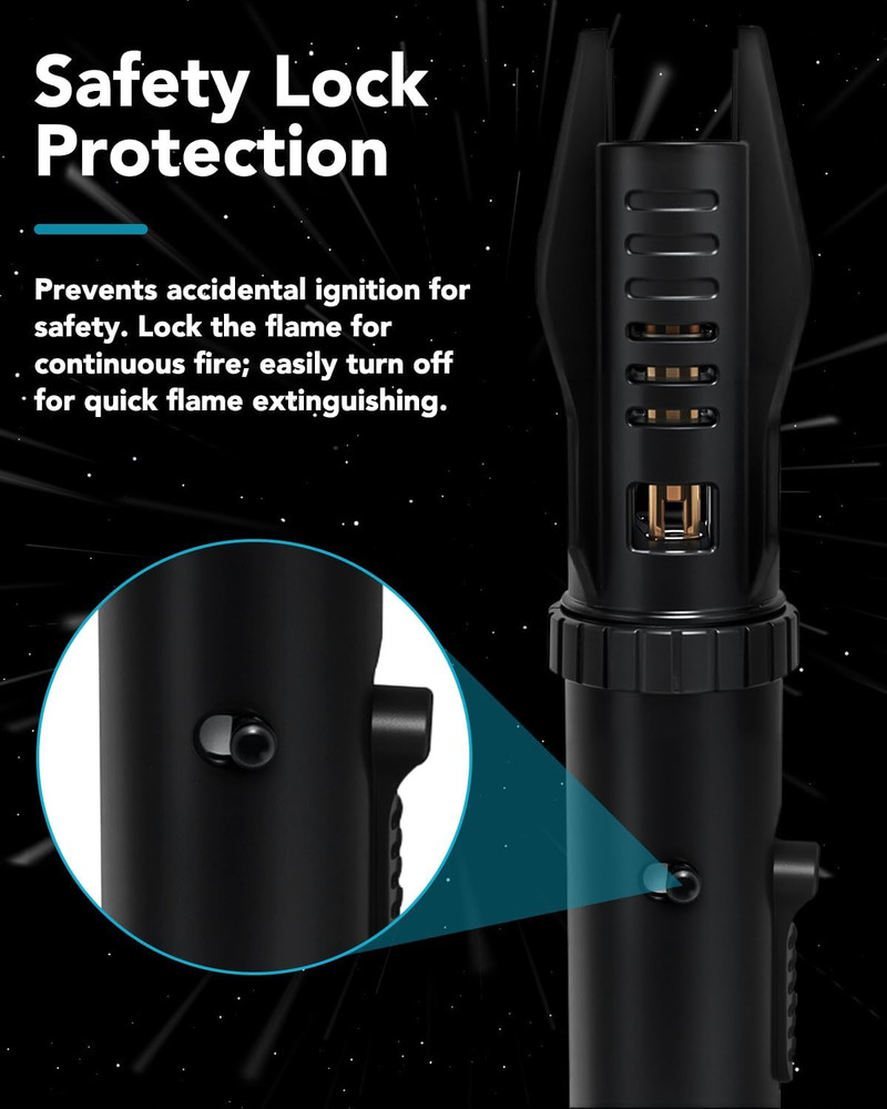 Lightsaber Torch Lighter – Butane Refillable Kitchen Torch, Adjustable Flame Tor