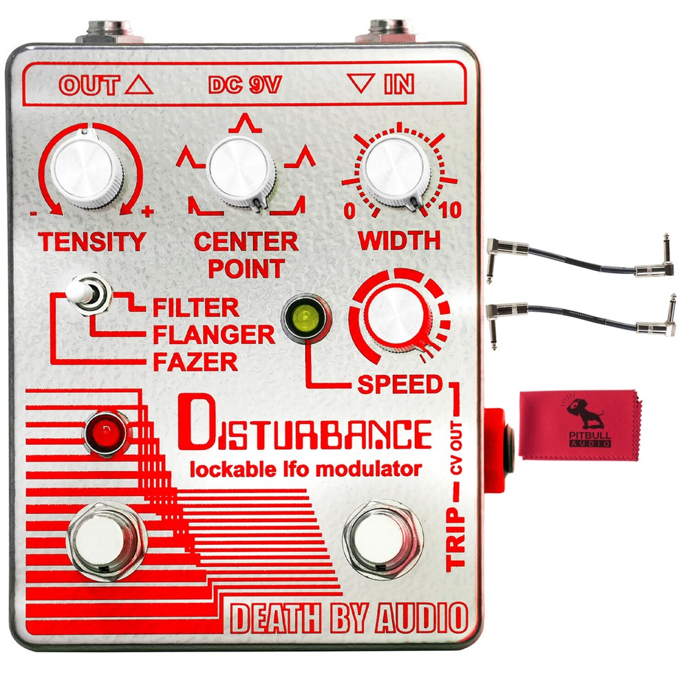 Death by Audio Disturbance Lockable LFO Modulator Pedal Cables & Cloth