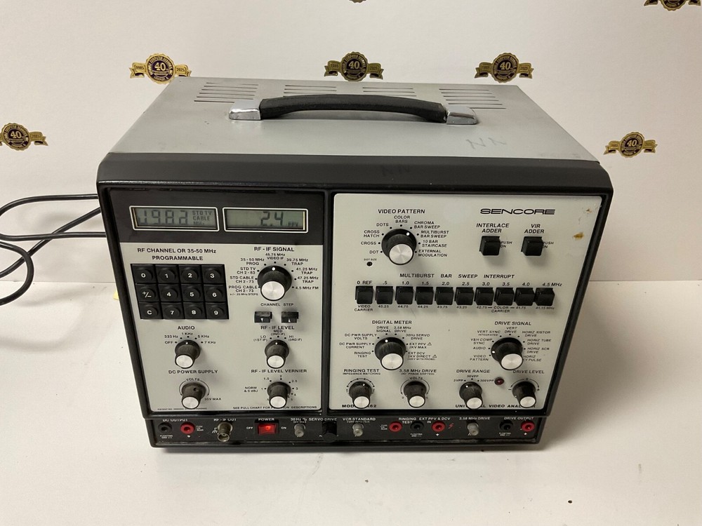 Sencore model VA62 Universal Video Analyzer Simplified Operating Manual