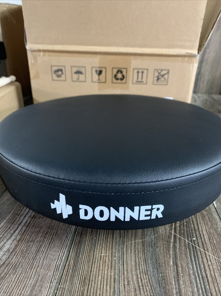 Drum Throne Set, Padded Seat Height Adjustable Drum Stools, 5A Drumsticks