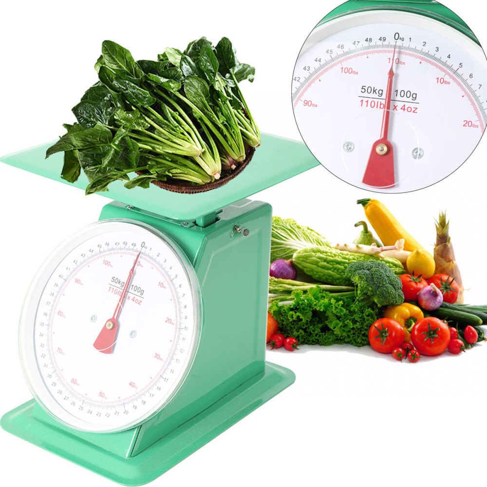110LBS Mechanical Kitchen Scale Heavy Duty Portion-Control Mechanical Kitchen US