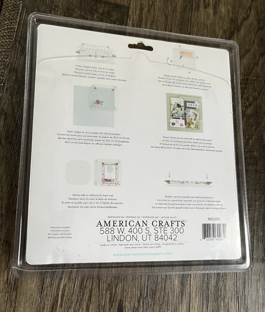 We R Memory Keepers Precision Press Advanced Stamp positioner Crafter Tool Art