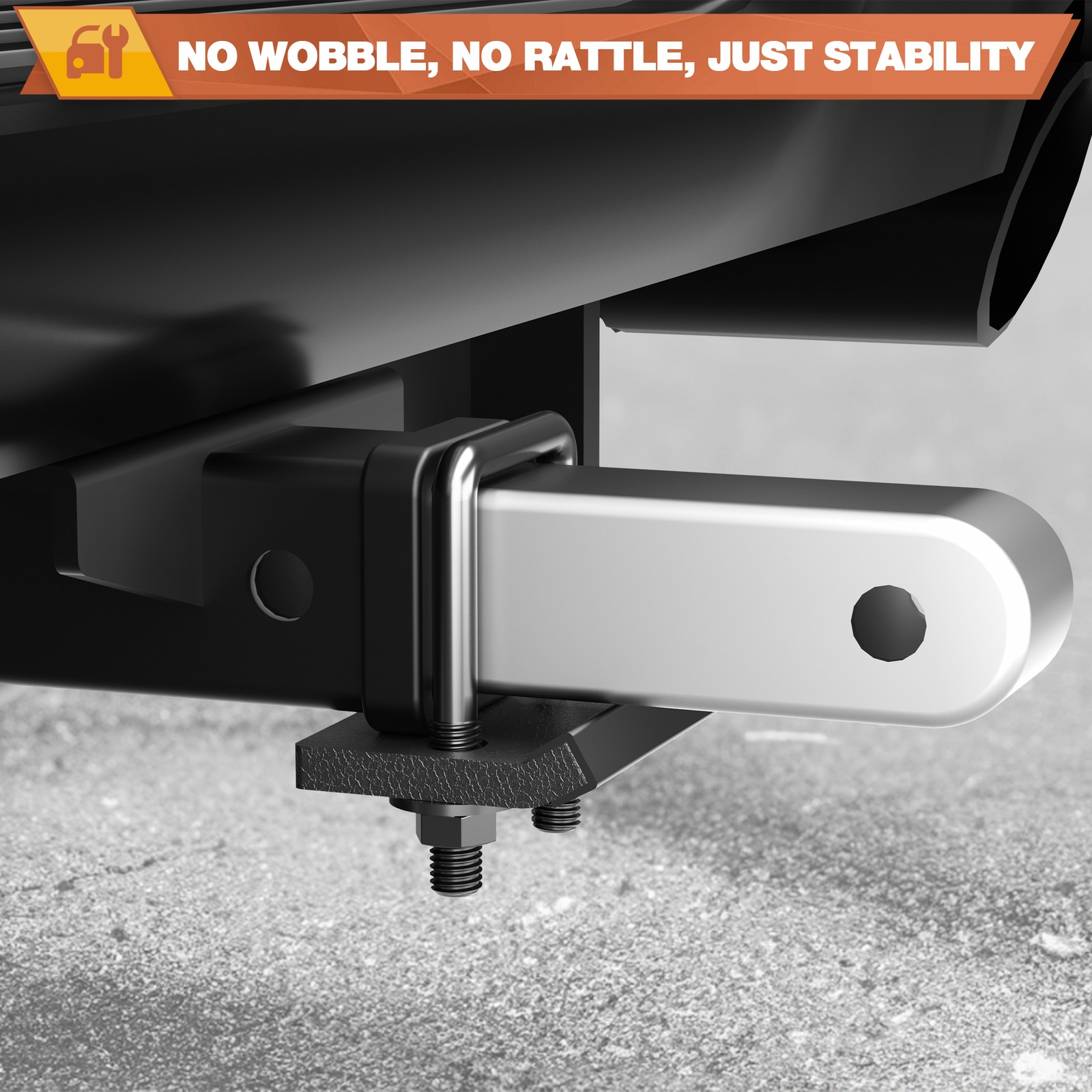 2″ Trailer Lock Down Hitch Tightener Stabilizer Steel Anti Rattle Tow Clamp