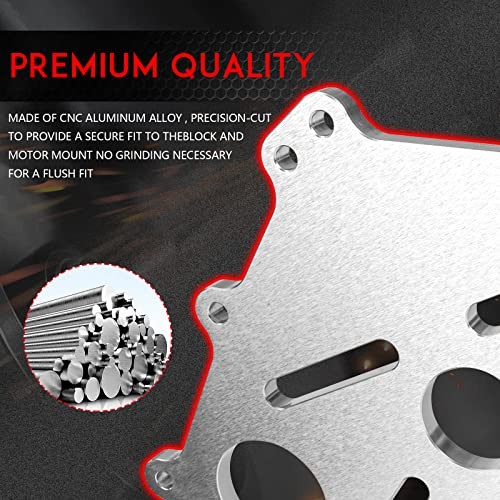 Engine Safe Stand Adapter Plate Compatible with Chevy LS1 Duramax BBC Silver