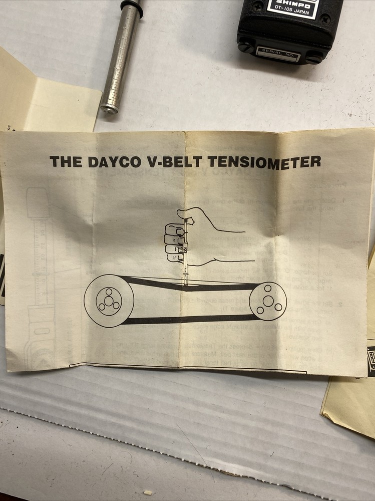 SHIMPO DT-105 Tachometer with case Untested