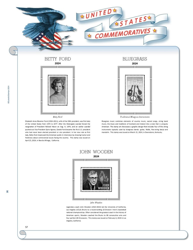 2024 U.S. Commemorative Singles SIMPLIFIED Supplement (White Ace Alternative)