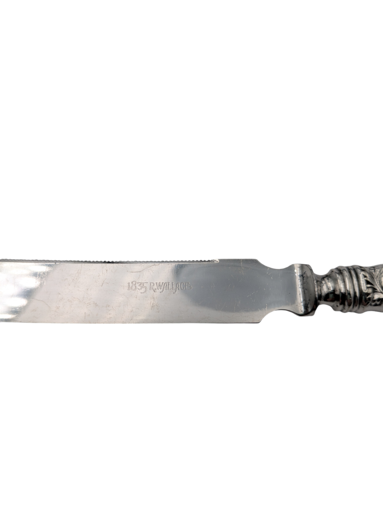 Citrus Knife with Serrated Blade ~ Floral by Wallace Silverplate Flatware 7.5"