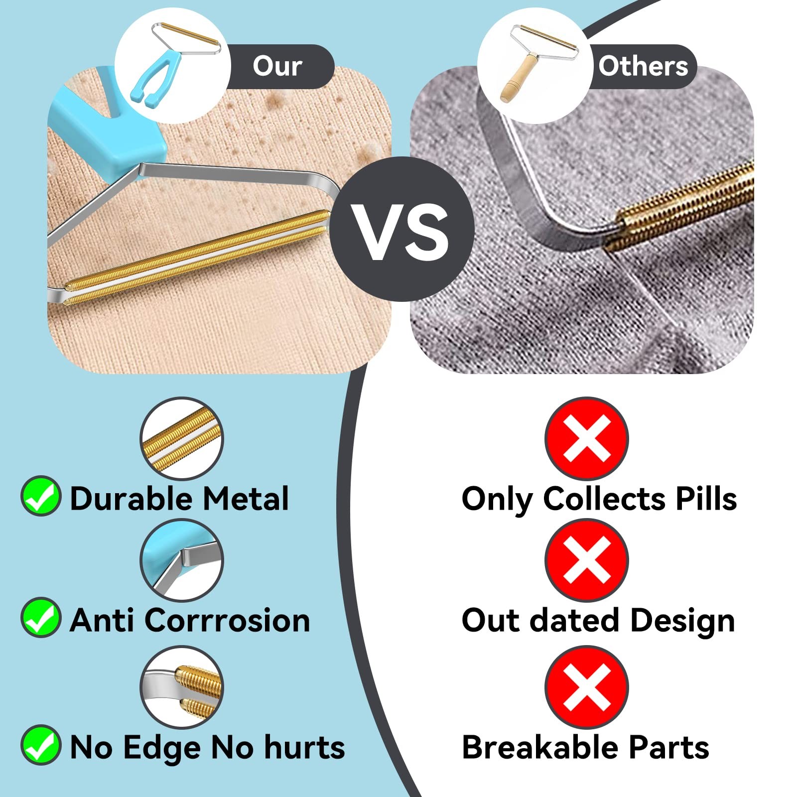 Pet Hair Remover, Dog and Cat Wool Carpet Blue