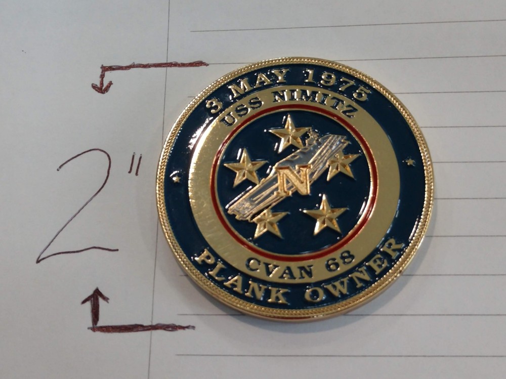 USS Nimitz (CVAN-68) Plank Owner 2" Challenge Coin