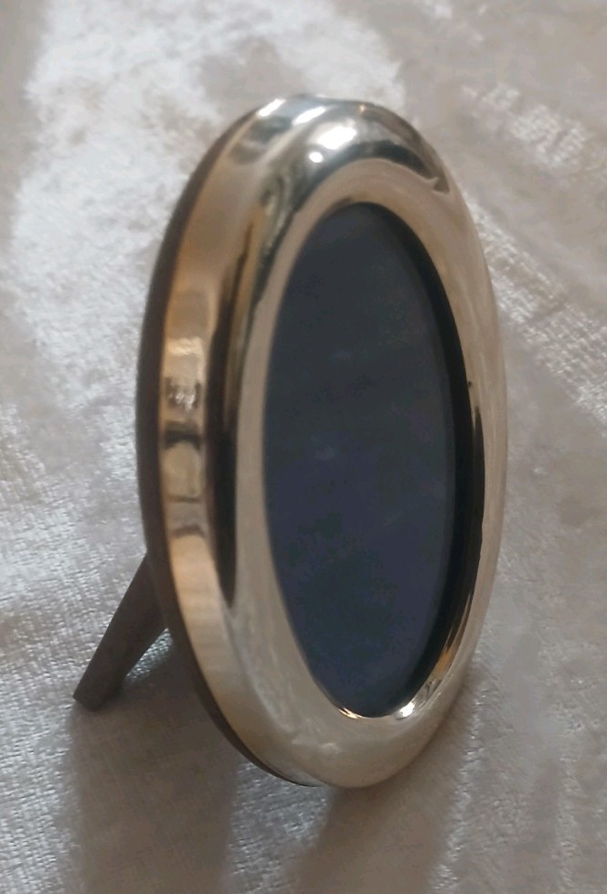 Vintage 800 German Silver Small Oval Photo Frame Signed