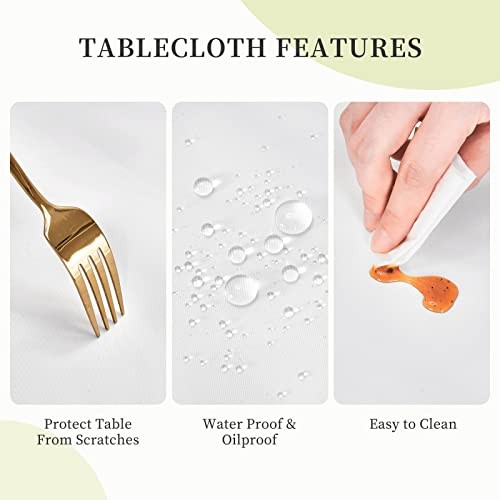 Black and White Marble Tablecloth with Elastic Edge for 4ft Rectangle Table,