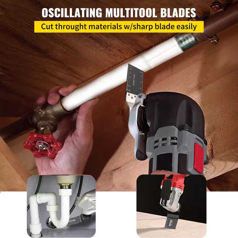 100 Pieces Oscillating Saw Blades, Quick Release Multitool Blades Kit, HCS Tool