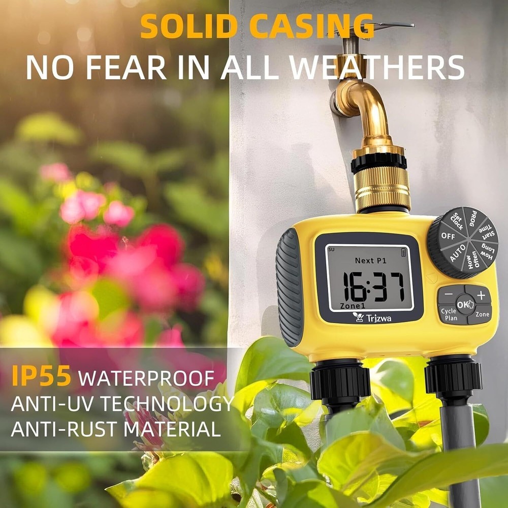 Programmable Water Hose Sprinkler Timer 2 Zone Garden Drip Irrigation Timer New
