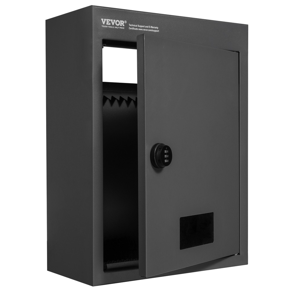 VEVOR Through The Wall Drop Box 12.5x6.3x16.9" Mailbox with Code Lock Black
