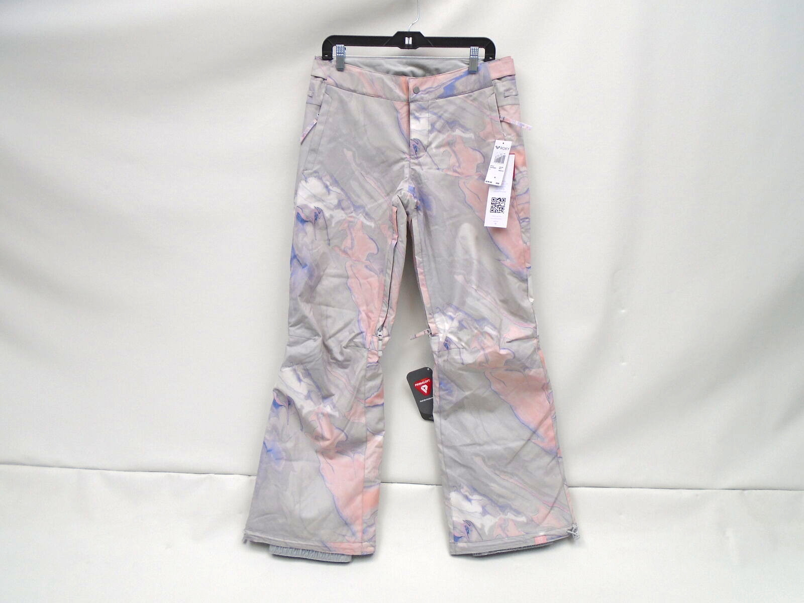 ROXY CHLOE KIM WOMEN'S MEDIUM GRAY / VIOLET MARBLE SKI SNOWBOARD WINTER PANTS