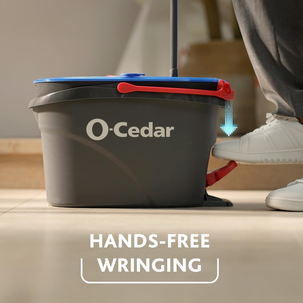 O-Cedar RinseClean Spin Mop & Bucket System | Clean with Clean Water | Remove...