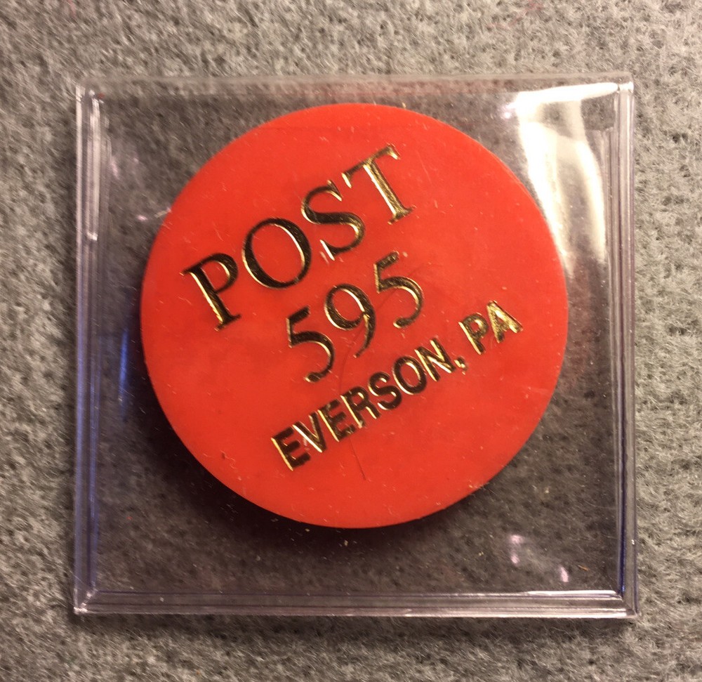 “POST 595” ~ Everson, PA ~ good for ? in trade, token E212
