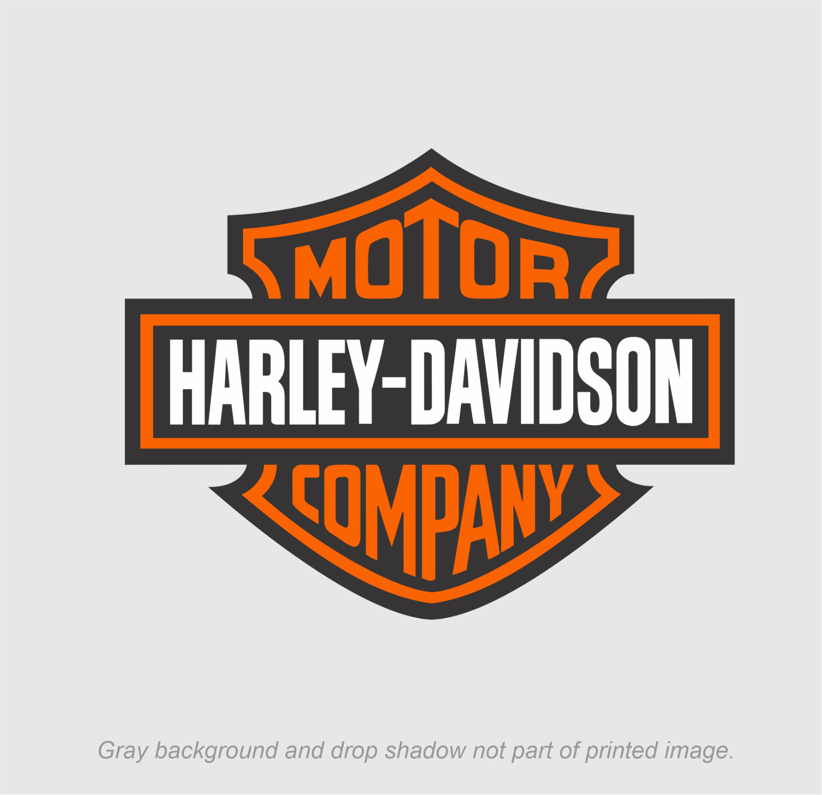 Harley Davidson vinyl sticker | Select Size | Outdoor Durable | bar and shield