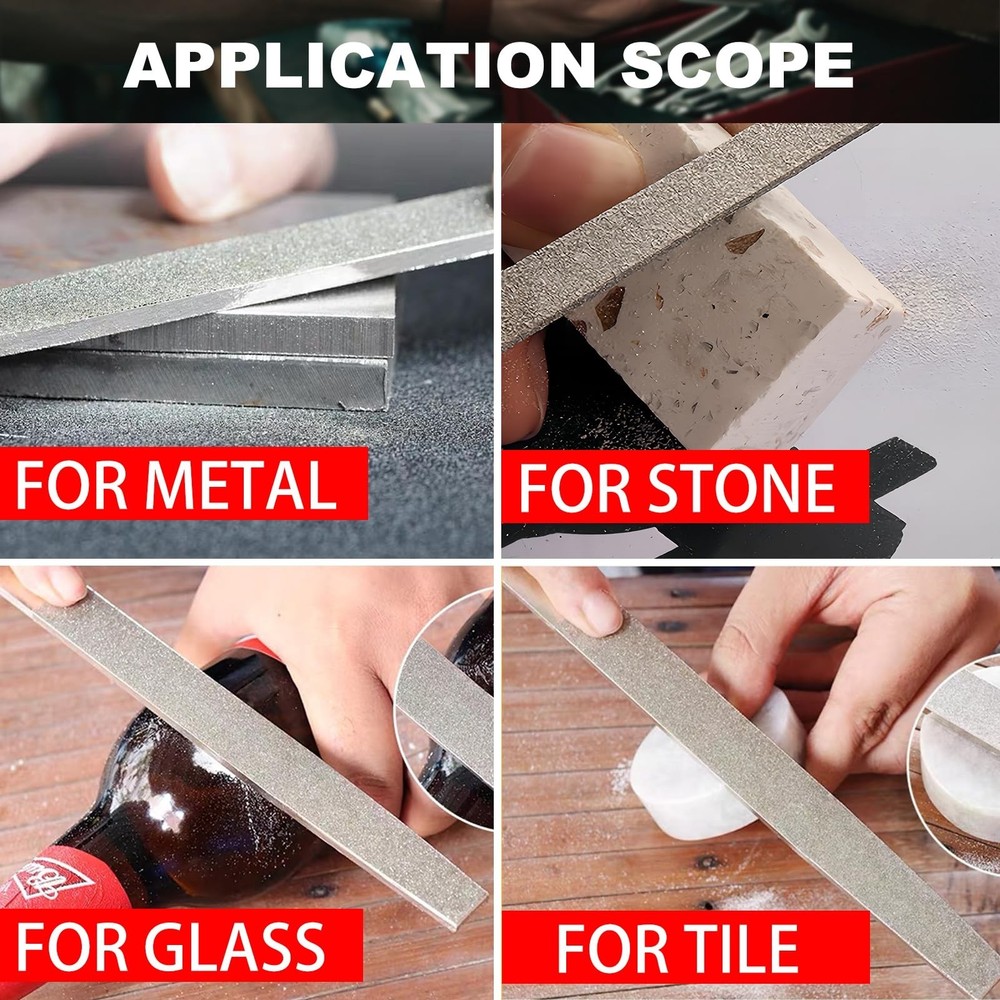 Diamond File Set, 3-Piece, 8-inch, Includes Flat/Half-Round/Round. ... Fast Ship