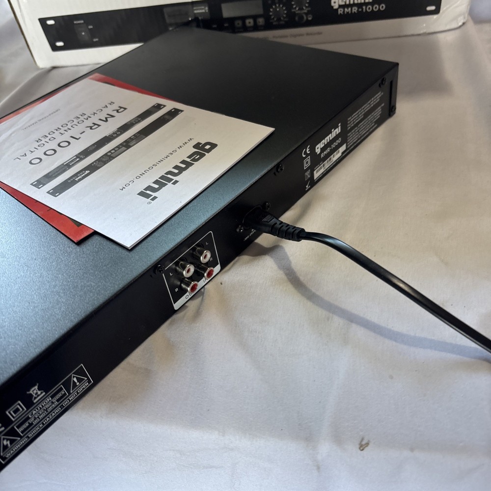 Gemini RMR-1000 Professional Rackmount Digital Recorder Complete In Box Working