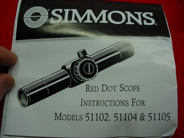 Simmons- Model 51102-Red Dot Scope- Matte Black- New !!
