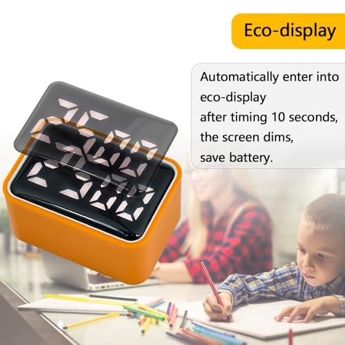 Digital Mini LED Timer, Rechargeable LED Countdown/Up Timer, 3 Pre-set Orange