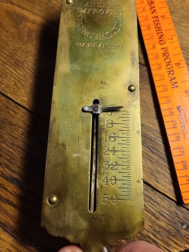 VINTAGE LANDERS IMPROVED BALANCE SPRING SCALE 50 LB CAPACITY