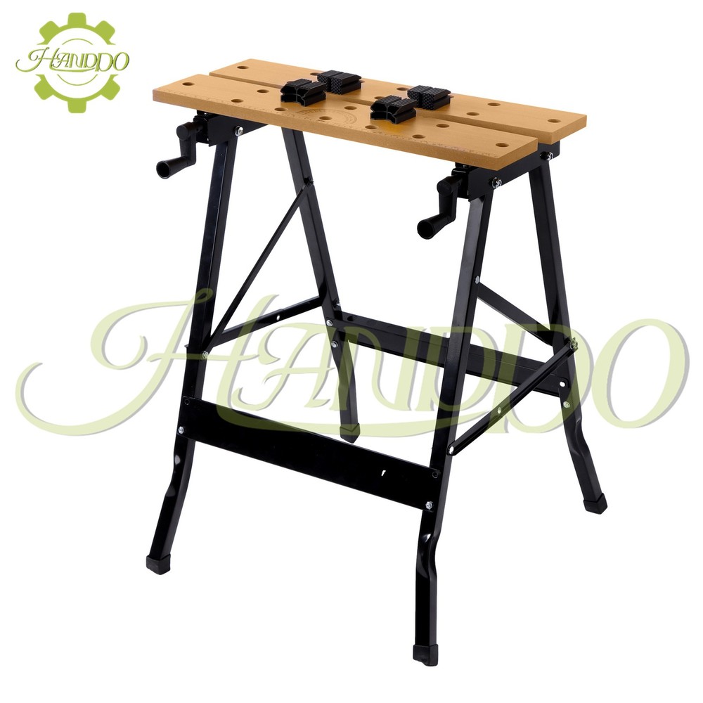 220lbs Adjustable Workbench Foldable with Measuring Ruler and Protractor