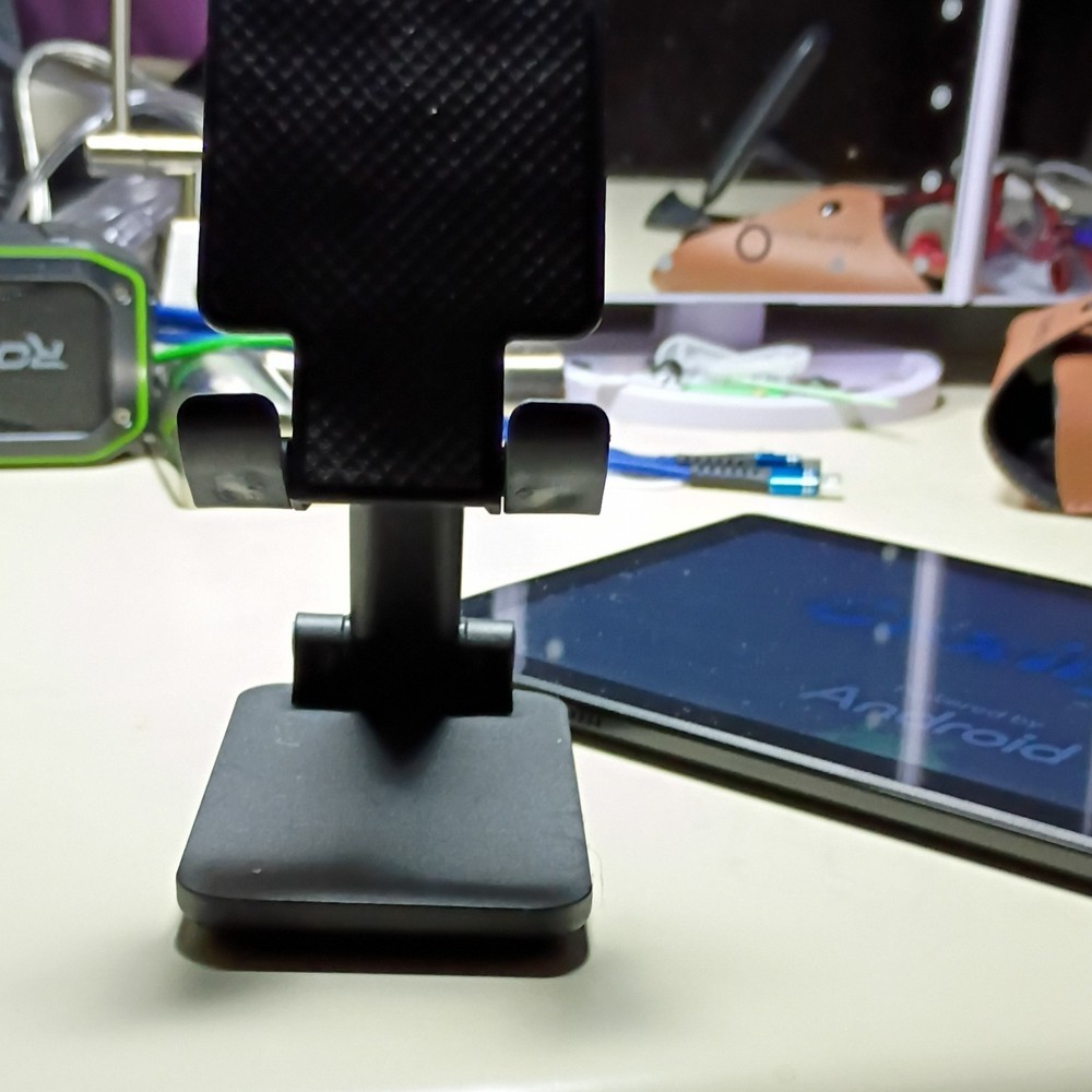 Adjustable Freestanding Black Desktop Stand for Tablet & eReader, Rigid Plastic