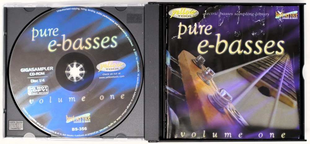 Best Service Pure E-Basses GigaSampler Sample/Sound Library/Sampling 4 CD