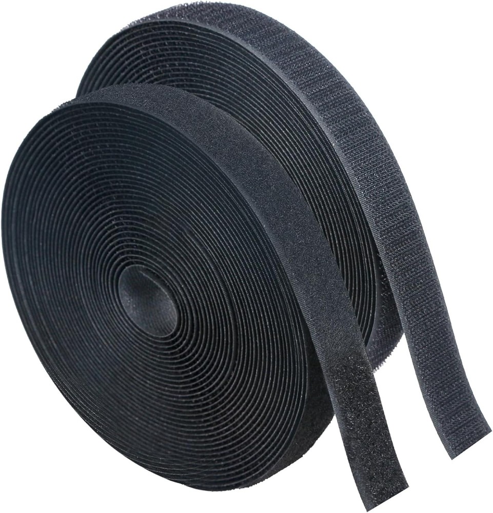 1in*11 Yard Sew On Hook and Loop Tape, Non-Adhesive Hook Loop Strips Roll, St...