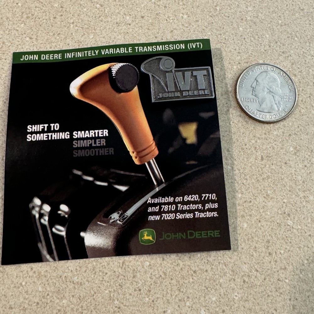 John Deere IVT Infinitely Variable Transmission Lapel Pin