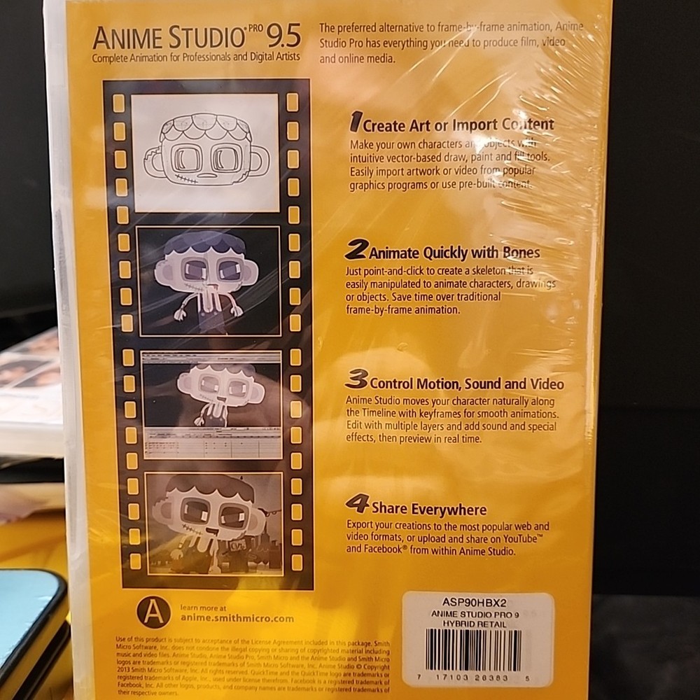 Anime Studio Pro 9.5 for PC/MAC NEW SEALED