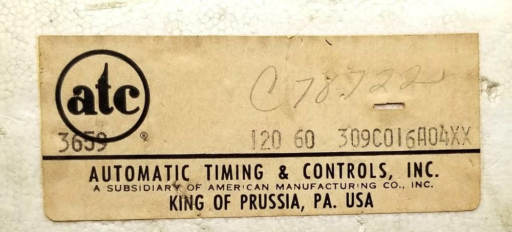 ATC 309C016A04XX Minute Timer 30min 120 V