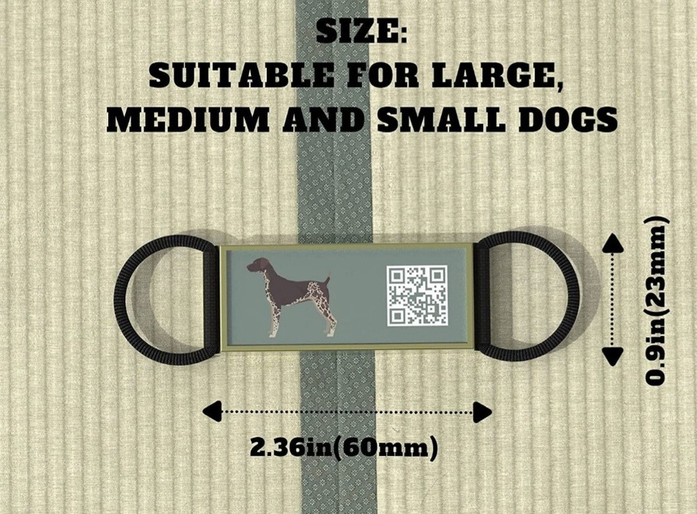 DISONTAG QR Code Dog Tags Personalized for Pets German Short-haired Pointer NEW