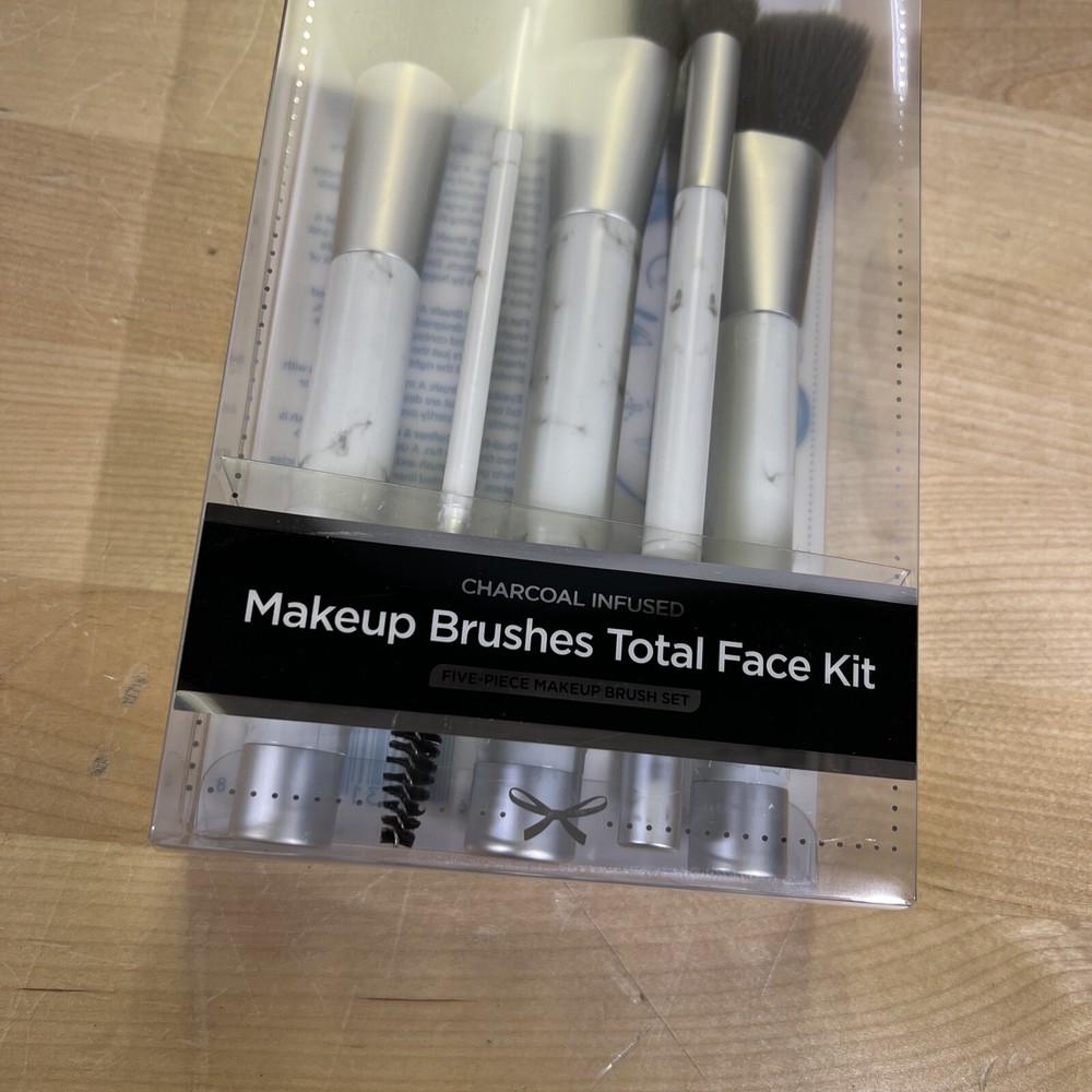 (2 PACK) Equate Charcoal Infused Makeup Brush Total Face Kit