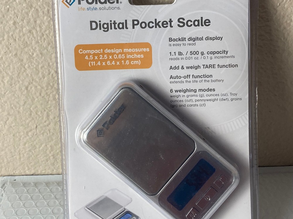 Digital Pocket Scale Silver By Polder -NEW