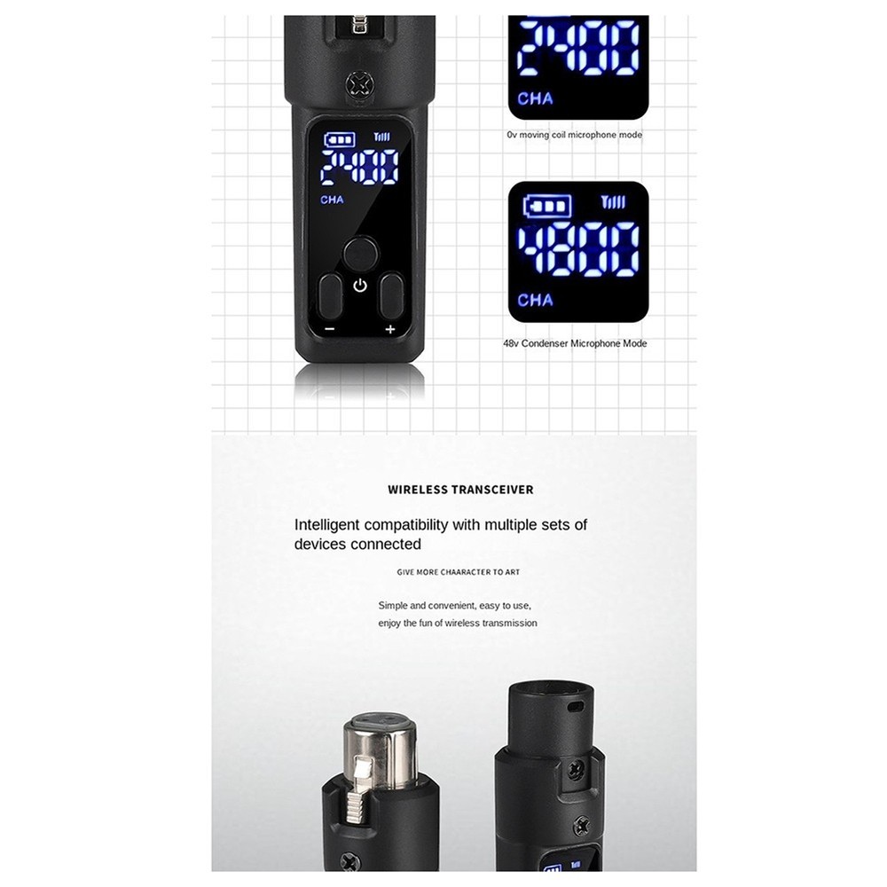 2.4G XLR Adapter System Microphone Transmitter Receiver Suitable for1192