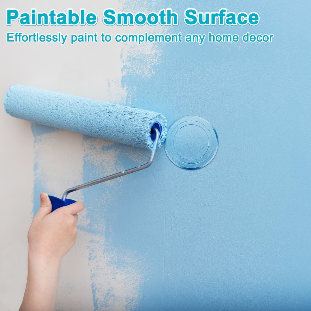 2-Pack Access Panel for Drywall, 3x3 Inch Round Plastic Removable [Silver Tone]