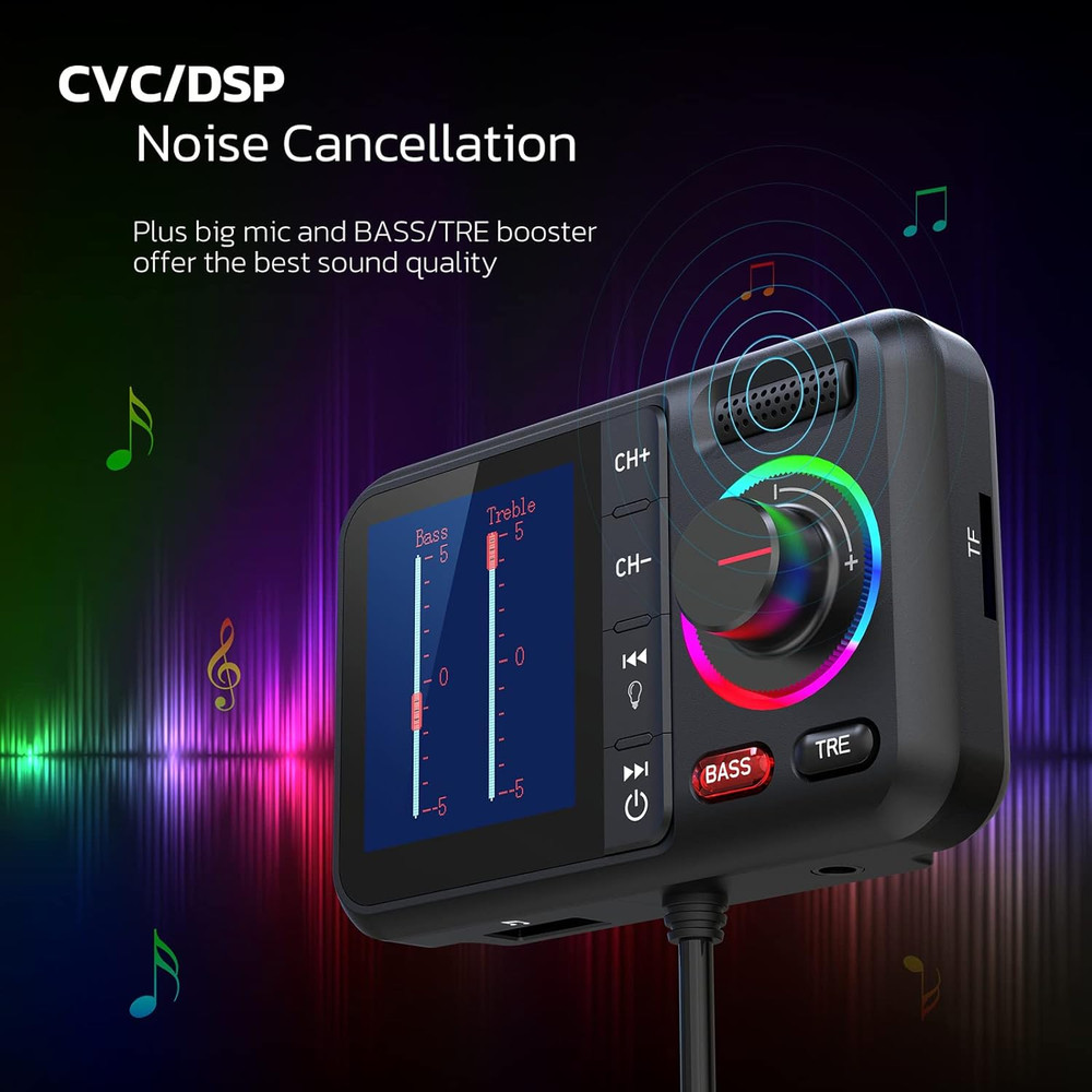 Transmisor FM Bluetooth para coche, Bluetooth inalámbrico para coche