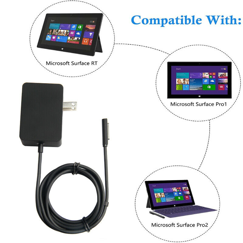 AC Charger Adapter Home Wall For Microsoft Surface2 RT Pro Windows 8 10.6 Tablet